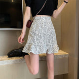 Lace Floral Skirt - WOMONA.COM