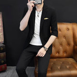 Casual Three-quarter Sleeve Small Suit Men's - WOMONA.COM