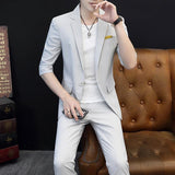 Casual Three-quarter Sleeve Small Suit Men's - WOMONA.COM