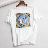 Cartoon Art Short Sleeve - WOMONA.COM
