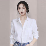 Slim Fit White Shirt - WOMONA.COM