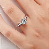 Six claw mosangite ring - WOMONA.COM