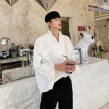 Men Long Sleeve Casual White Shirts - WOMONA.COM