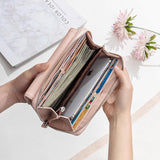 Large capacity stylish long wallet - WOMONA.COM