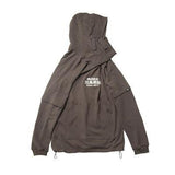 High collar coat hooded sweater - WOMONA.COM