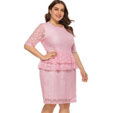 Plus size full lace dress - WOMONA.COM