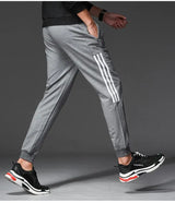 Three-bar cotton sweatpants - WOMONA.COM