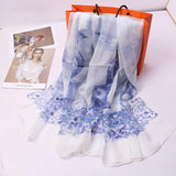 Qianli Jiangshan Tu Tulle Scarf - WOMONA.COM