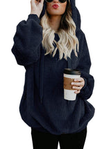 long-sleeved hooded sweater - WOMONA.COM