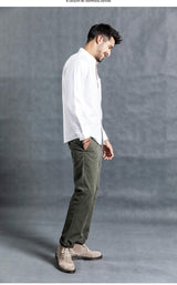 cotton and linen shirts for men - WOMONA.COM