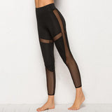 mesh splicing trousers - WOMONA.COM