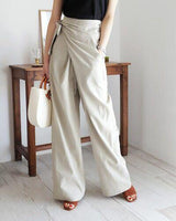 lace-up casual trousers - WOMONA.COM
