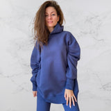 Solid color hooded sweater - WOMONA.COM