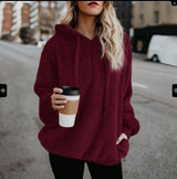 long-sleeved hooded sweater - WOMONA.COM