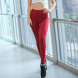 Mesh pants stitching running pants - WOMONA.COM