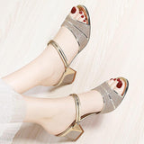 Women's Summer Fheeled Sandals - WOMONA.COM
