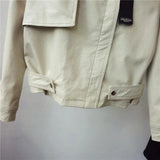 Spring new leather jacket - WOMONA.COM