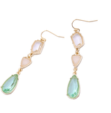 gemstone crystal drop ladies earrings - WOMONA.COM