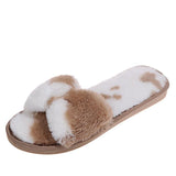 Casual Bowknot Plush Slippers - WOMONA.COM