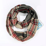 Cashmere plaid scarf invisible pocket bib - WOMONA.COM
