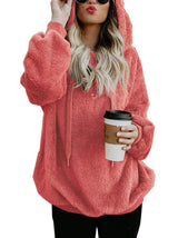 long-sleeved hooded sweater - WOMONA.COM