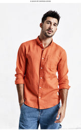 cotton and linen shirts for men - WOMONA.COM