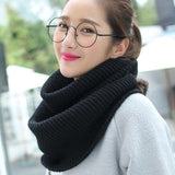 httpWarm thick solid color ladies scarf - WOMONA.COM