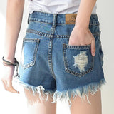 Cutoff Denim Shorts For Women - WOMONA.COM