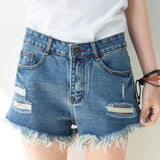 Cutoff Denim Shorts For Women - WOMONA.COM