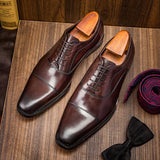 Men's Business Formal Three-joint Oxford Shoes - WOMONA.COM