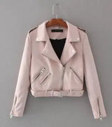 Suede Zipper Jacket - WOMONA.COM