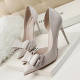 Shallow mouth pointed side hollow shoes - WOMONA.COM