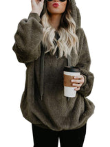 long-sleeved hooded sweater - WOMONA.COM