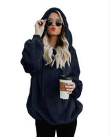 long-sleeved hooded sweater - WOMONA.COM