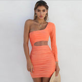 Sexy Cutout Shoulder Dress - WOMONA.COM