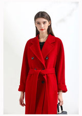 mid-length woolen woolen coat - WOMONA.COM