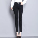 Slim Slimming Plus Size High Waist Jeans Women's - WOMONA.COM