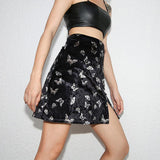 Butterfly print skirt - WOMONA.COM