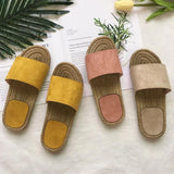 Grass Rattan Slippers Beach Shoes - WOMONA.COM