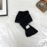 Cashmere Knitted Thickened Cross Warm Scarf - WOMONA.COM