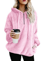 long-sleeved hooded sweater - WOMONA.COM