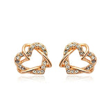 Rose Gold Color Stud Earrings - WOMONA.COM