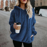 long-sleeved hooded sweater - WOMONA.COM
