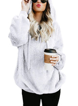 long-sleeved hooded sweater - WOMONA.COM
