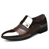 Business Formal Youth British Leather Shoes - WOMONA.COM