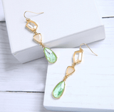 gemstone crystal drop ladies earrings - WOMONA.COM