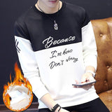 velvet thickening T-shirt men - WOMONA.COM