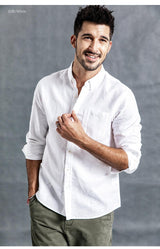 cotton and linen shirts for men - WOMONA.COM