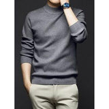 Knitted sweater long-sleeved T-shirt men - WOMONA.COM