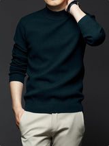 Knitted sweater long-sleeved T-shirt men - WOMONA.COM